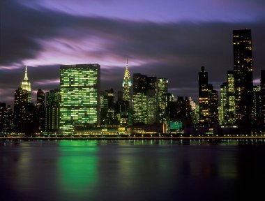 Manhattan Geceleri gökyüzü.