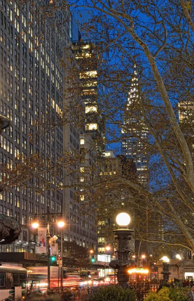 Manhattan at night. — Stock Photo, Image