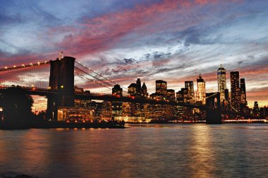 Bir Manhattan'ın günbatımı.