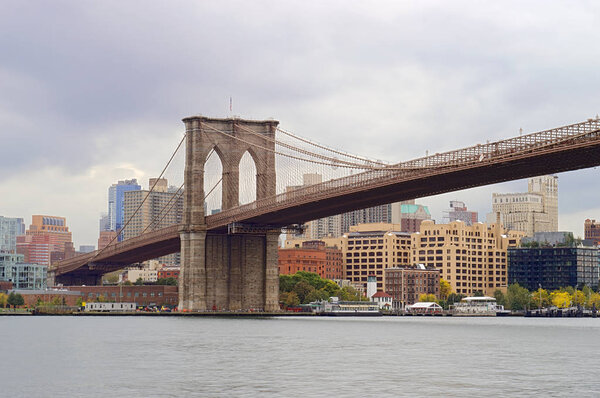View of the Brooklyn Bridge from Manhattan.