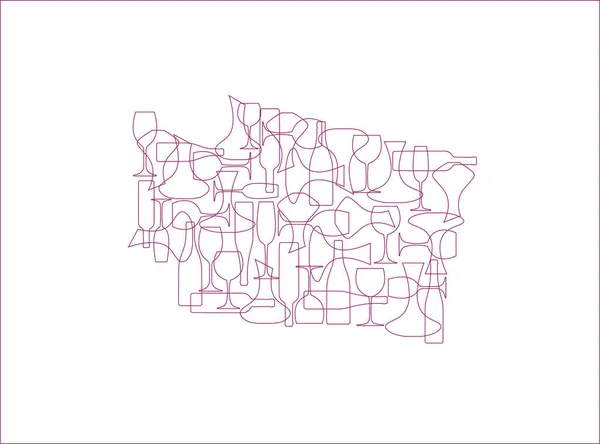Wein Hintergrund - stilisierte Landkarten von Staaten Winzer. Waschington — Stockvektor