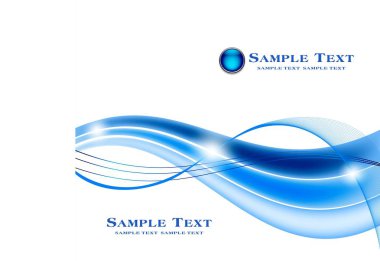 Soyut mavi dalga arkaplan vektörü