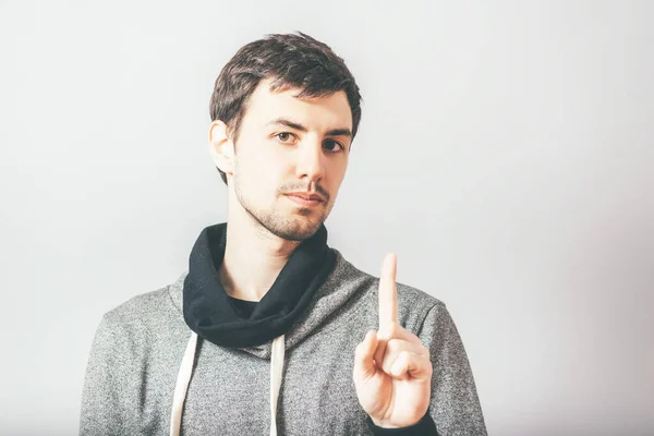 Young Smiling Man Having Good Idea — Stock Photo, Image