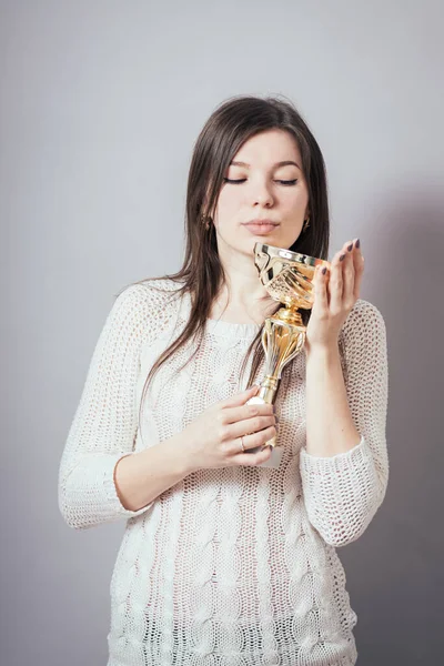 Girl Prize Trophy — Stock Photo, Image