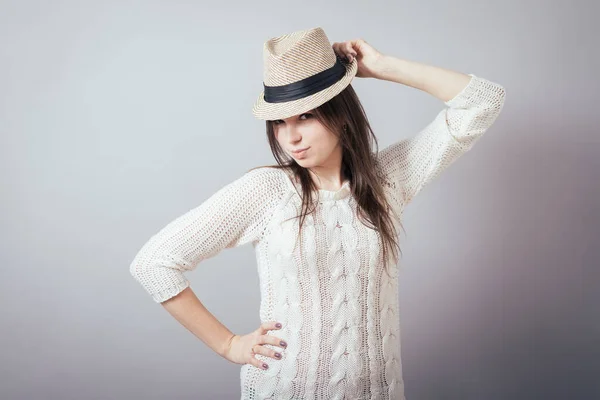 Chica Con Sombrero — Foto de Stock