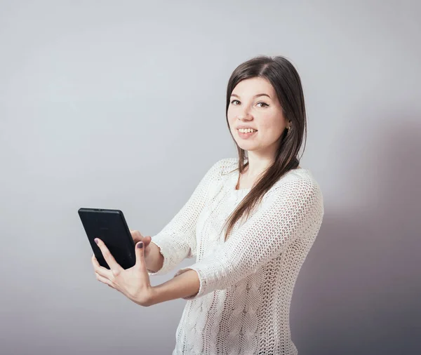 Chica Con Tableta —  Fotos de Stock