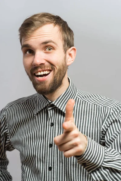 Fun Young Man Pointing You — Stock Photo, Image