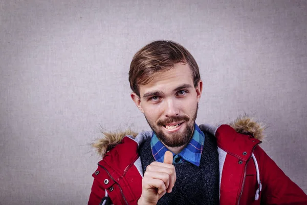 Worried Man Nibbling His Fingernails — Stock Photo, Image