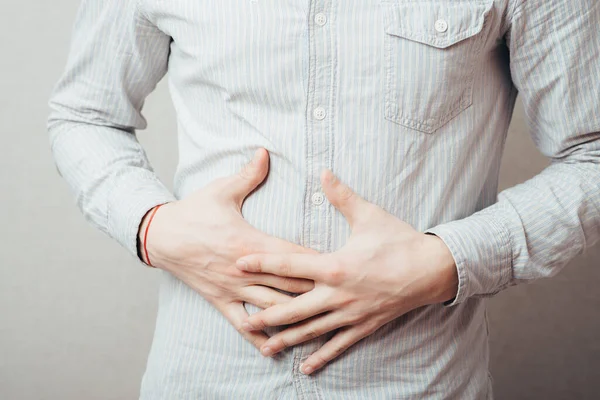 Hombre Con Dolor Estómago — Foto de Stock