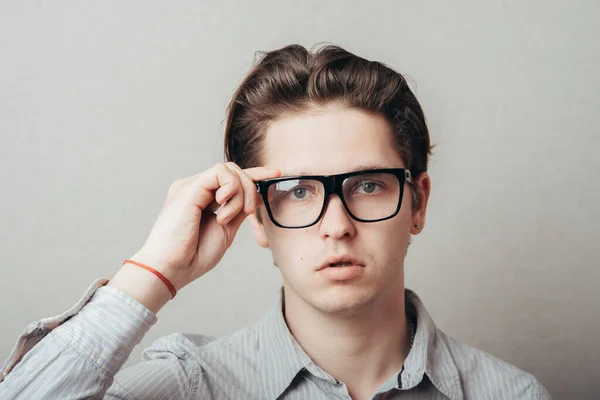 Young Man Glasses — Stock Photo, Image