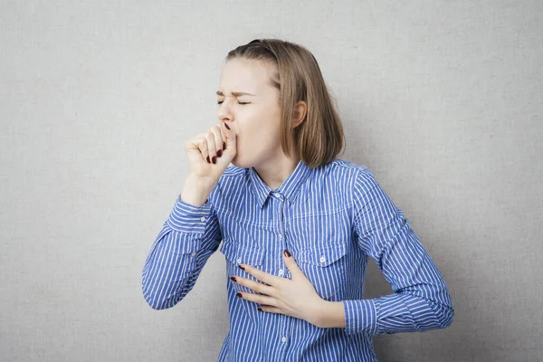 Malata Giovane Donna Affari Isolata — Foto Stock