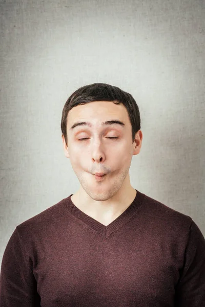 stock image man posing in photo studio background