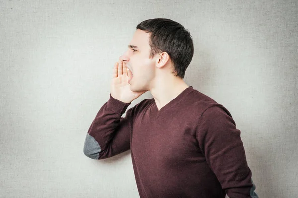 Attractive Young Man Shouting — Stock Photo, Image