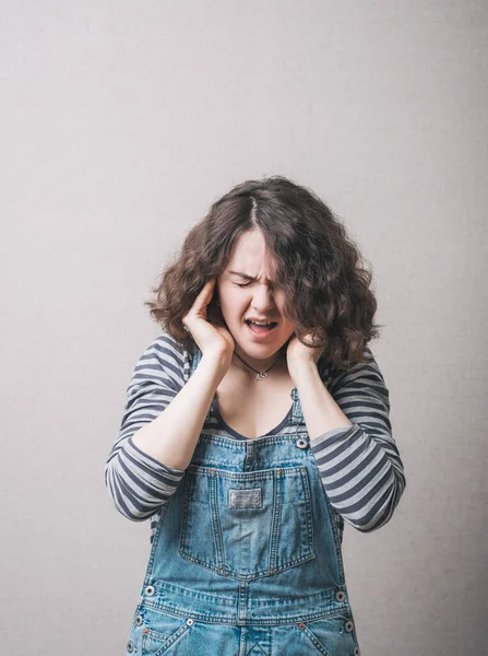 Kopfschmerzen Frau Mit Kopfschmerzen — Stockfoto