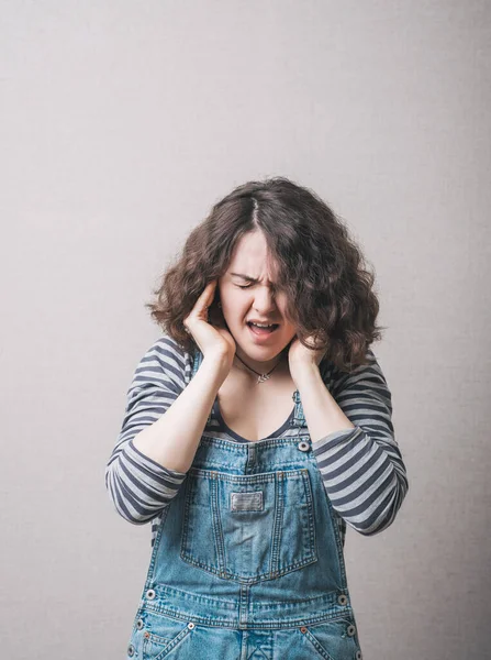 Hoofdpijn Vrouw Met Hoofdpijn — Stockfoto