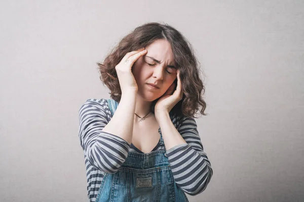 Hoofdpijn Vrouw Met Hoofdpijn — Stockfoto