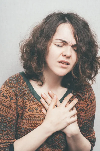 Vrouw Doet Pijn Het Hart — Stockfoto