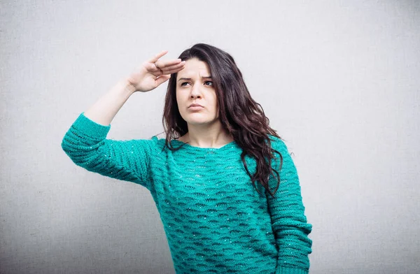 Mujer Mirando Distancia — Foto de Stock