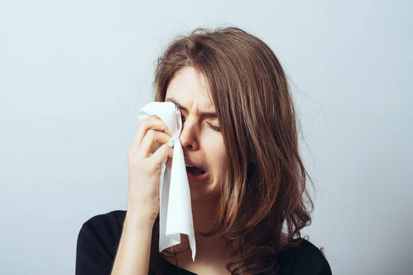 Sad Beautiful Woman Crying — Stock Photo, Image