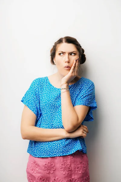 Bella Ragazza Mal Denti — Foto Stock