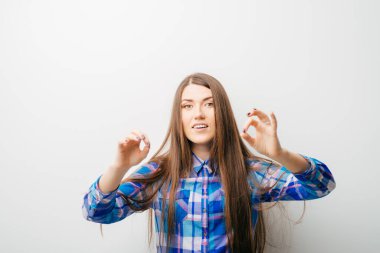 Kadın jest şefi. izole 