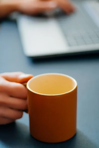 Coffee Cup Laptop Business — Stock Photo, Image