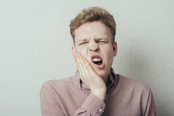 Young Man Feels Toothache — Stock Photo, Image