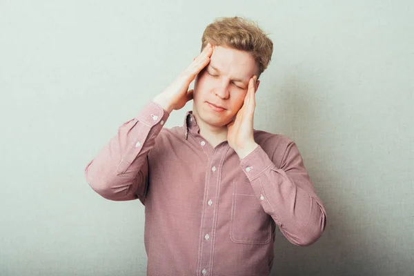 Young Man Having Headache — Stock Photo, Image