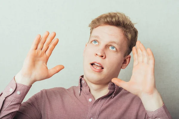 Mechanic Doing Surprise Gesture — Stock Photo, Image