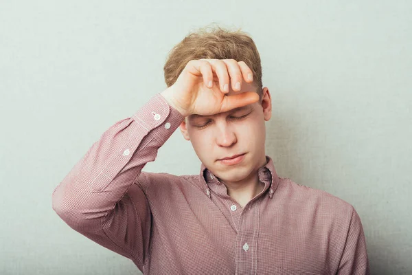 Tanned Man Having Headache — Stock Photo, Image