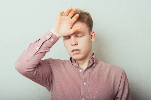 Tanned Man Having Headache — Stock Photo, Image