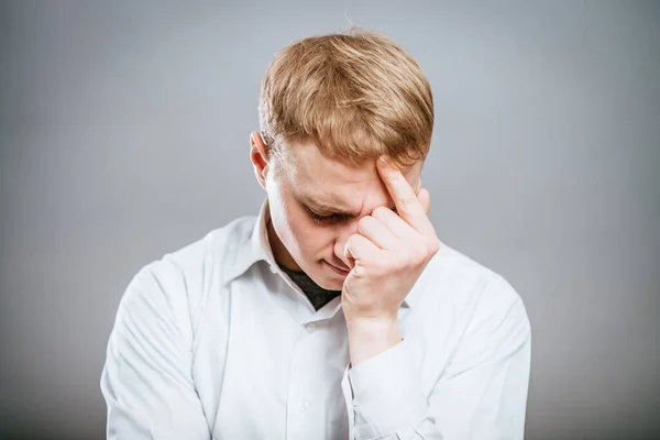 Porträtt Sorgsen Man — Stockfoto