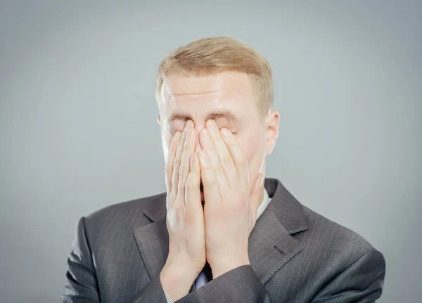 Bored Grumpy Businessman — Stock Photo, Image