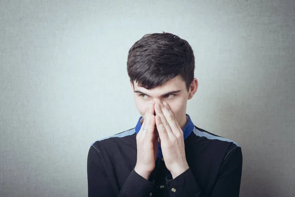 Hombre Emocionalmente Estudio — Foto de Stock