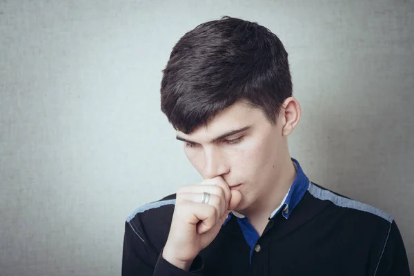 Man Coughing Fist — Stock Photo, Image
