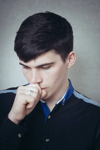 Man Coughing Fist — Stock Photo, Image