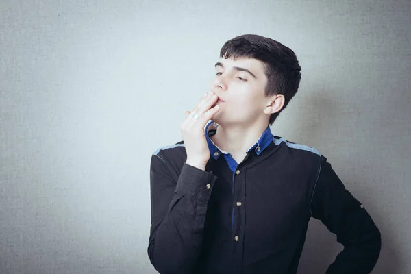 Portrait Handsome Young Thoughtful Man — Stock Photo, Image