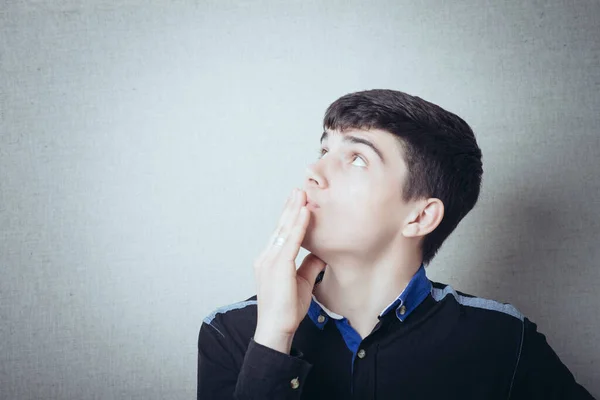 Portrait Handsome Young Thoughtful Man — Stock Photo, Image
