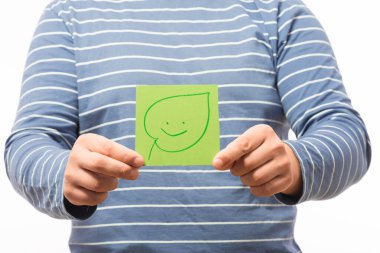 resim simgesi yaprağı elinde