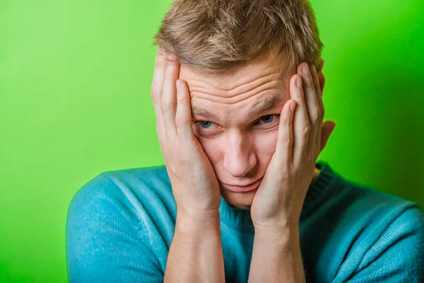 Young Man Looking Scared — Stock Photo, Image