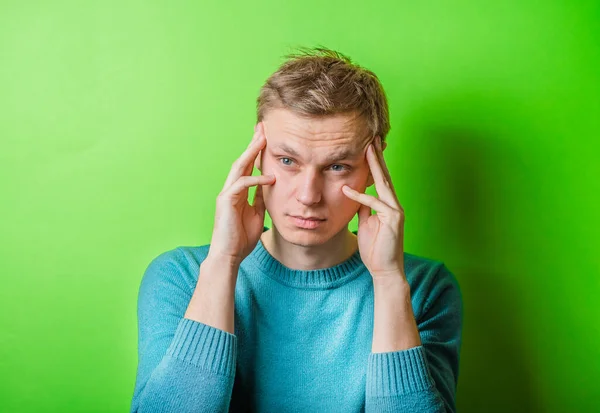 Young Man Having Headache — Stock Photo, Image