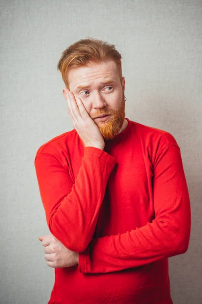 Bearded Man Posing Studio — Stock Photo, Image