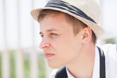 bir adam bir close-up