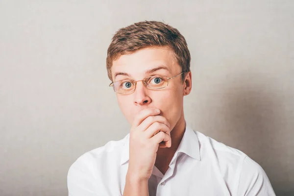 Surprised Man Glasses — Stock Photo, Image