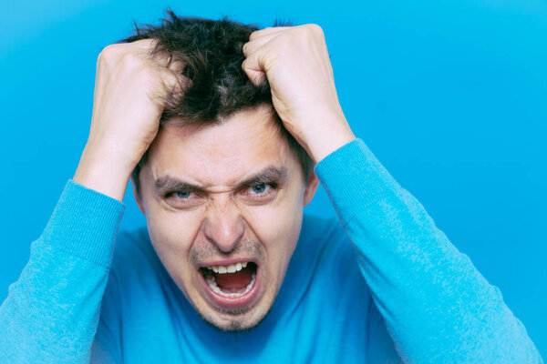 Man posing in studio