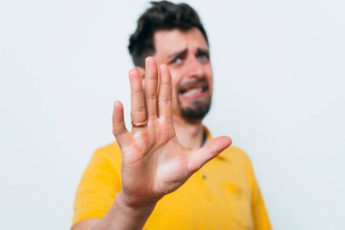 İşadamı dur hareketi gösterdi