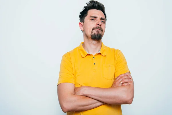 Retrato Hombre Con Los Brazos Cruzados — Foto de Stock