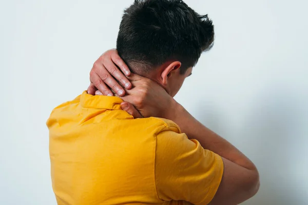 Dolor Cuello Hombre Atrás —  Fotos de Stock