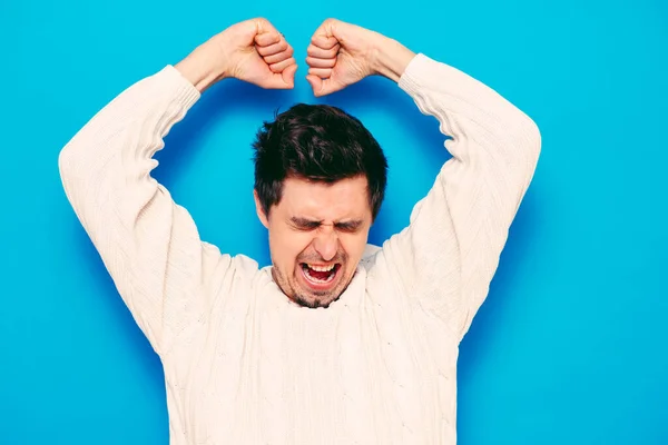 Vreugdevol Een Zeer Gelukkig Man — Stockfoto