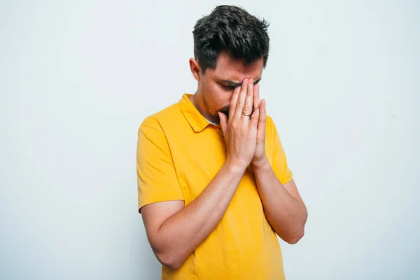 Man Posing Studio Background — Stock Photo, Image